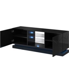 Cama Meble Cama TV cabinet QIU 160 MDF black gloss/black gloss