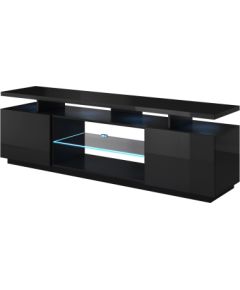 Cama Meble RTV cabinet EVA 180x40x56 black glossy