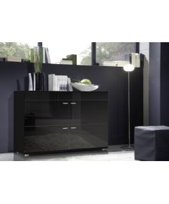 Cama Meble Cama sideboard LOGO II NIGHT 120/42/78 black/black gloss