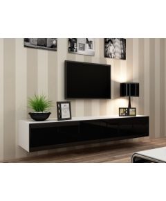 Cama Meble Cama TV Stand VIGO '180' 30/180/40 white/black gloss