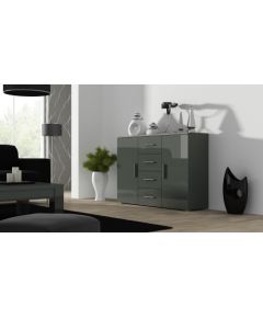 Cama Meble Cama living room sideboard UNi grey/grey gloss