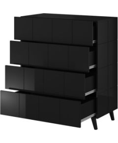 Cama Meble Cama chest of drawers 4D REJA black gloss/black gloss