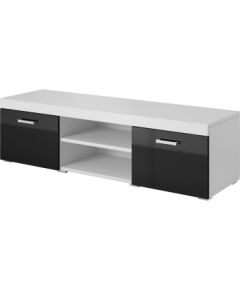 Cama Meble Cama TV stand 140 SAMBA white/black gloss