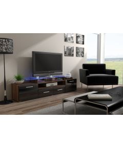 Cama Meble Cama TV stand EVORA 200 plum tree/black gloss