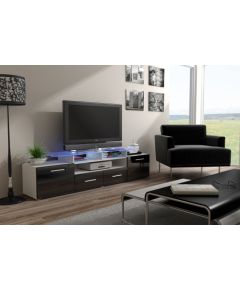 Cama Meble Cama TV stand EVORA 200 white/black gloss