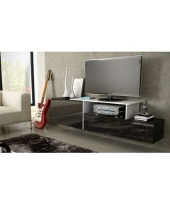 Cama Meble Cama TV cabinet SIGMA 3 180 black/black gloss + biały