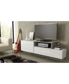 Cama Meble Cama TV cabinet SIGMA 3 180 white/white gloss + sonoma oak