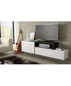 Cama Meble Cama TV cabinet SIGMA 3 180 white/white gloss + black