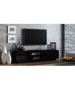 Cama Meble Cama TV cabinet SIGMA1 180 black/black gloss