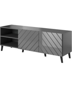 Cama Meble RTV cabinet ABETO 150x42x52 graphite/gloss