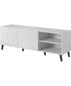 Cama Meble RTV cabinet ABETO 150x42x52 white/white glossy