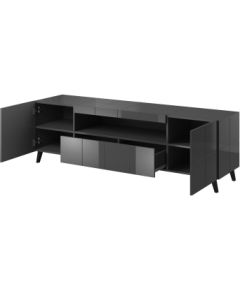 Cama Meble Cama TV stand REJA graphite grey gloss/graphite grey gloss