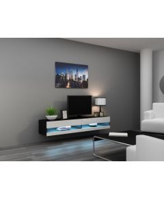 Cama Meble Cama TV stand VIGO NEW 30/180/40 black/white gloss