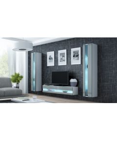 Cama Meble Cama TV stand VIGO NEW 30/140/40 white/grey gloss