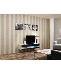 Cama Meble Cama TV stand VIGO NEW 30/140/40 white/black gloss