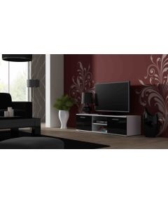 Cama Meble Cama TV stand SOHO 140 white/black gloss