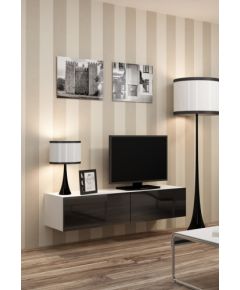 Cama Meble Cama TV stand VIGO 140 30/140/40 white/black gloss