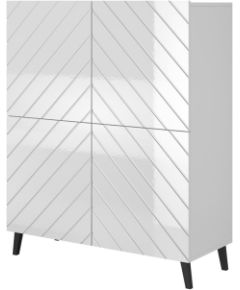 Cama Meble Shelving ABETO 100.5 x 40 x 121.5 cm white/gloss white