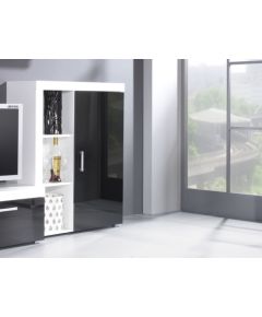 Cama Meble Cama bookcase SAMBA white/black gloss