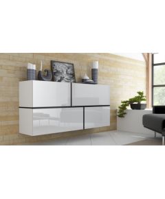 Cama Meble Cama sideboard GOYA 170/40/80 white/white gloss+black