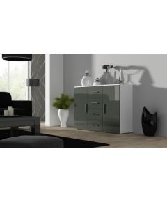 Cama Meble Cama living room sideboard UNI white/grey gloss