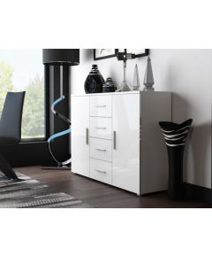 Cama Meble Cama living room sideboard UNI WHITE white/white gloss