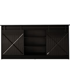 Cama Meble Chest of drawers 160x80x35 GRANERO black/black gloss