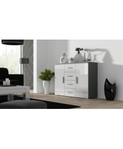 Cama Meble Cama living room sideboard UNI grey/white gloss