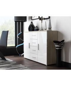 Cama Meble Cama living room sideboard UNI sonoma oak/white gloss