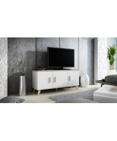 Cama Meble Cama sideboard LOTTA 150 3D white + sonoma oak