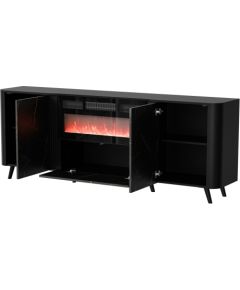 Cama Meble Cama Volare chest of drawers 200 x 39 x 75 cm black/san sebastian + fireplace