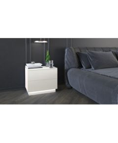 Top E Shop Topeshop S2 BIEL nightstand/bedside table 2 drawer(s) White