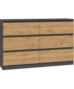 Top E Shop Topeshop M6 120 ANTRACYT/ART chest of drawers