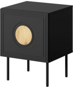 Cama Meble Bedside table 2 pcs. PALAZZO 44.5x40x59 black + oak craft