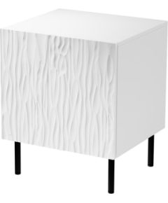 Cama Meble Bedside table 2 pcs. JUNGLE 53.5x40.5x44 white matt + black legs