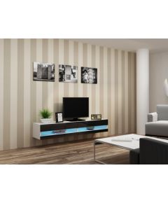 Cama Meble Cama TV stand VIGO NEW 30/180/40 white/black gloss