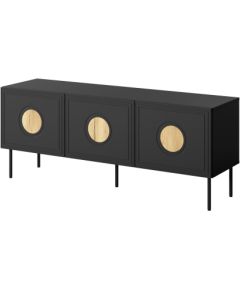 Cama Meble RTV cabinet PALAZZO 150x42x60 black + oak craft