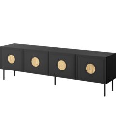 Cama Meble RTV cabinet PALAZZO 200x42x60 black + oak craft