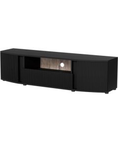 Cama Meble Cama RTV cabinet MICHELLE 178x35-47xH48 black/viking oak