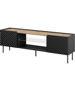 Cama Meble EF ONDA RTV cabinet 180x40x39-58 black (standing or wall mounted)