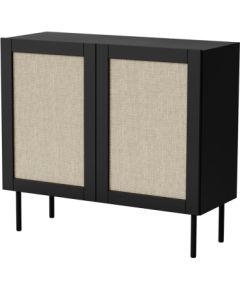 Cama Meble JUTA 2D chest of drawers 100x39.5x90 black + linol calabria