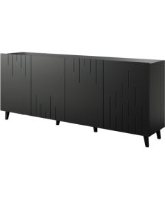 Cama Meble BARI chest of drawers 200x42x82 black matt