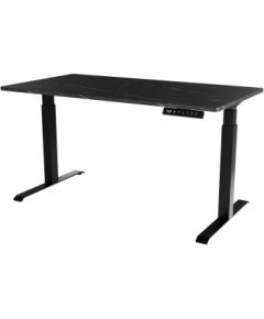 Cama Meble Desk with electric height adjustment MOON LONG 150x80x72-120 black/san sebastian