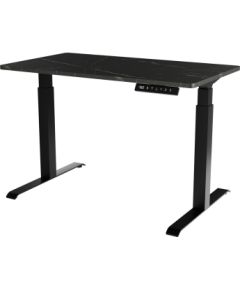 Cama Meble Desk with electric height adjustment MOON 121x67x72-120 black/san sebastian