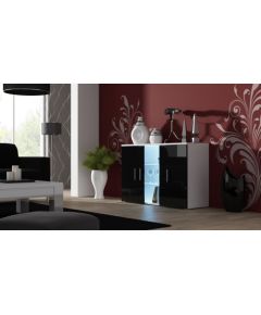 Cama Meble Cama sideboard 120 cm SOHO S7 white/black gloss