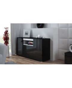 Cama Meble Cama sideboard VIVA 150 black/black gloss + white