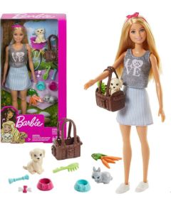 Lalka Barbie Mattel ze zwierzątkami (FPR48)