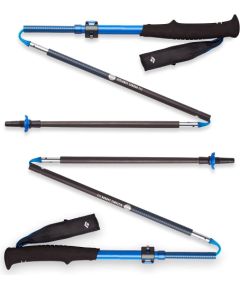 Black Diamond Trekking poles Distance Carbon FLZ, fitness equipment (blue, 1 pair, 125-140 cm)