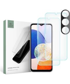 Tech-Protect Supreme Set for Samsung Galaxy A14 4G | 5G 2x Tempered Glass for Display | Tempered Glass for Camera