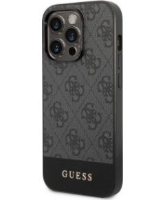 Guess -  Guess PU 4G Stripe Case for iPhone 14 Pro Grey